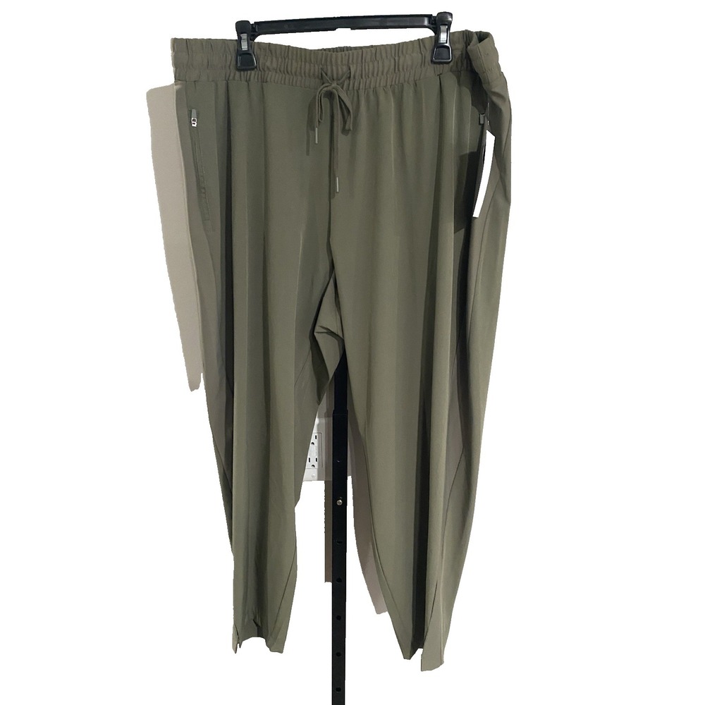 kinesis womens athletic pants stretch elastic GREEN track sz 1X BRAND NEW $79 A6